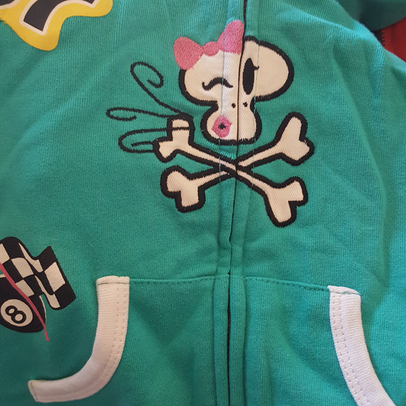 GIRLS HOODIE PAUL FRANK NWT Sweatshirt Mint Green - Picture 2 of 3